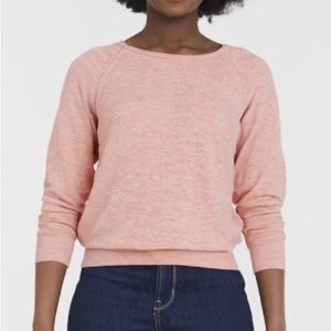 Buffalo David Bitton Ribbed Top Large NWT | Pink + Long Sleeve | Feminine Luxe